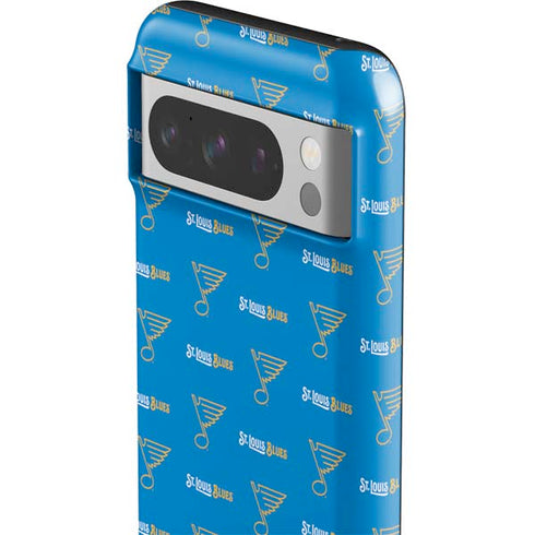 NHL St. Louis Blues Pattern Google Pixel 8 Pro Impact Case